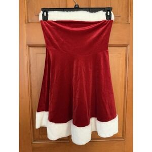RSLOVE Women's Red Sexy Santa Dress Red Strapless NEW Size Small